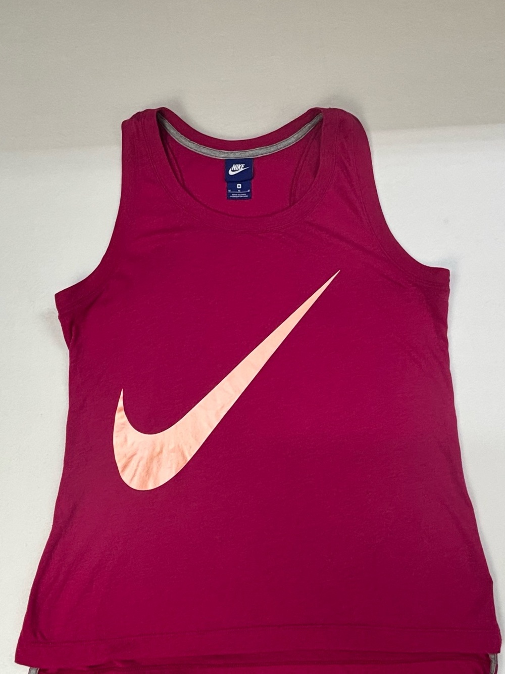 Nike Women's Raspberry Tank with Light Pink Swoosh